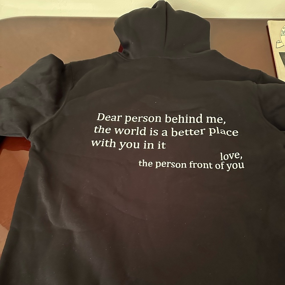 COPY - New black hooded sweatshirt XL with motivation wording. Unisex sweatshirt